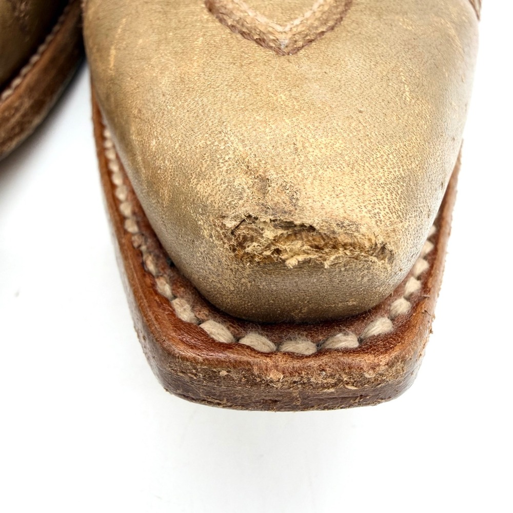 ARIAT Dixon Western Ankle Bootie In Distressed Gold Size 8.5 Coastal Cowgirl - Picture 8 of 13